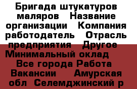 Бригада штукатуров-маляров › Название организации ­ Компания-работодатель › Отрасль предприятия ­ Другое › Минимальный оклад ­ 1 - Все города Работа » Вакансии   . Амурская обл.,Селемджинский р-н